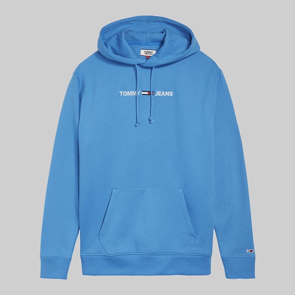 TOMMY JEANS SMALL LOGO HOOD BRILLIANT BLUE 